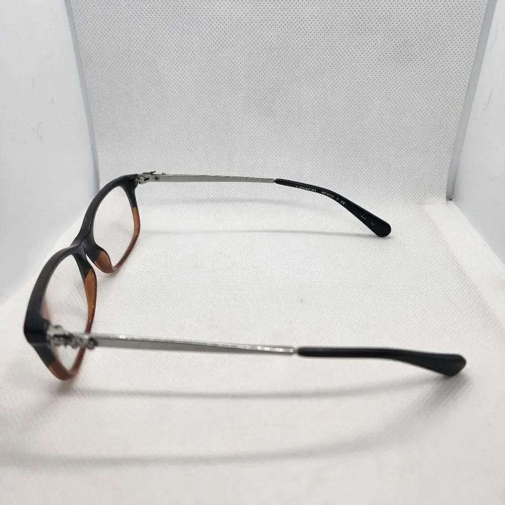 Coach Black Amber Glitter Gradient Prescription Glasses Frames